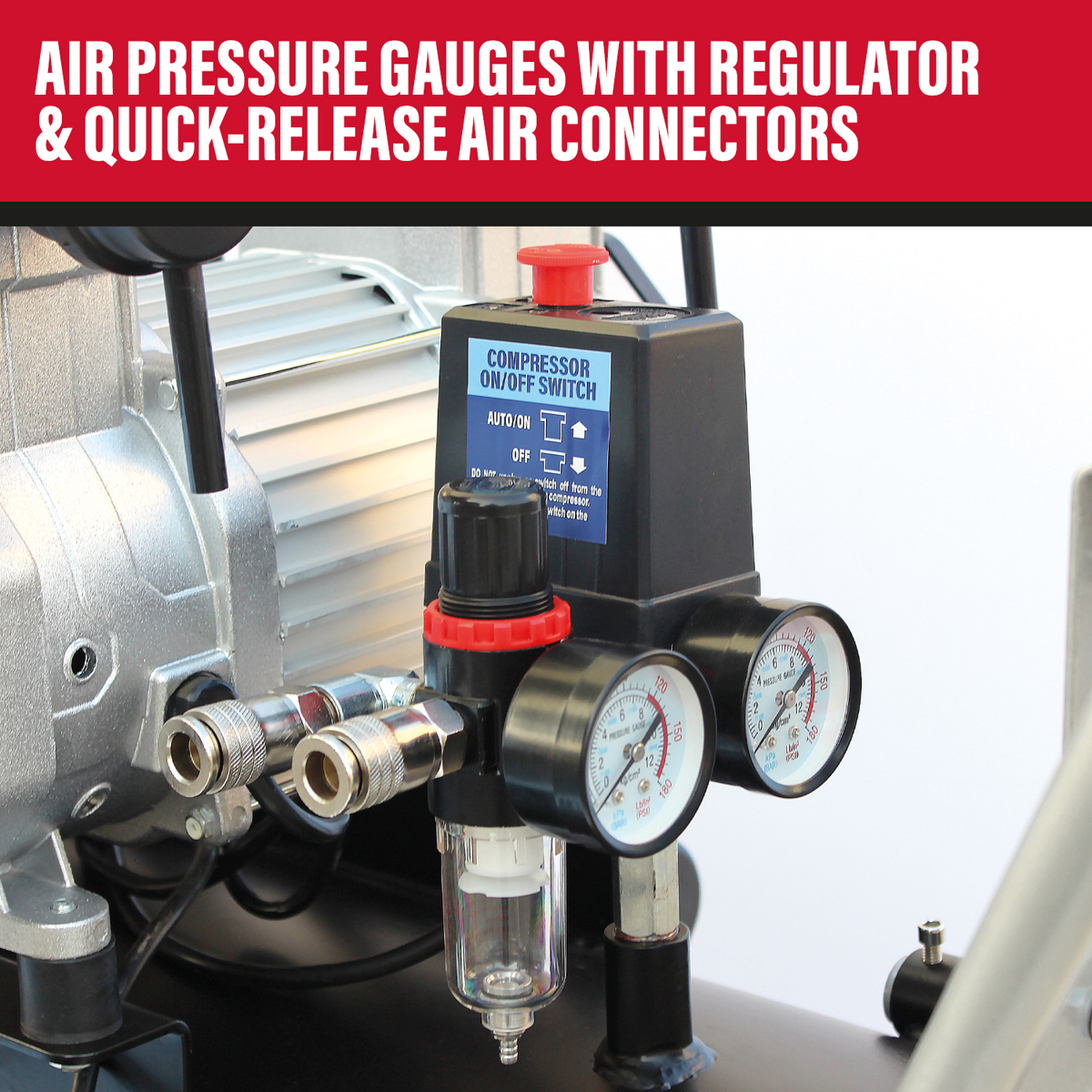 SIP QT AIR DD 4.5hp 150ltr Ultra Low Noise Oil-Free Direct Drive Compressor